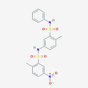 2-methyl-5-[(2-methyl-5-nitrophenyl)sulfonylamino]-N-phenylbenzenesulfonamide