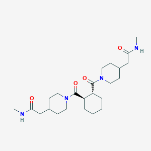 N-methyl-2-[1-[(1R,2R)-2-[4-[2-(methylamino)-2-oxoethyl]piperidine-1-carbonyl]cyclohexanecarbonyl]piperidin-4-yl]acetamide