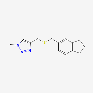 4-(2,3-dihydro-1H-inden-5-ylmethylsulfanylmethyl)-1-methyltriazole