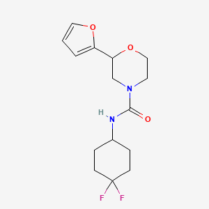 molecular formula C15H20F2N2O3 B7421604 N-(4,4-difluorocyclohexyl)-2-(furan-2-yl)morpholine-4-carboxamide 