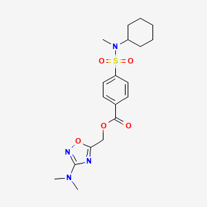 [3-(Dimethylamino)-1,2,4-oxadiazol-5-yl]methyl 4-[cyclohexyl(methyl)sulfamoyl]benzoate