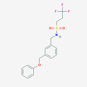 3,3,3-trifluoro-N-[[3-(phenoxymethyl)phenyl]methyl]propane-1-sulfonamide