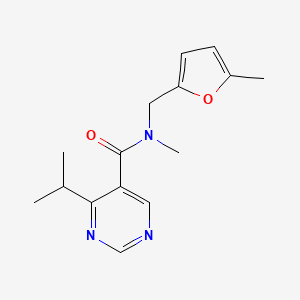 N-methyl-N-[(5-methylfuran-2-yl)methyl]-4-propan-2-ylpyrimidine-5-carboxamide