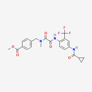 Methyl 4-[[[2-[4-(cyclopropanecarbonylamino)-2-(trifluoromethyl)anilino]-2-oxoacetyl]-methylamino]methyl]benzoate