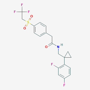 N-[[1-(2,4-difluorophenyl)cyclopropyl]methyl]-2-[4-(2,2,2-trifluoroethylsulfonyl)phenyl]acetamide