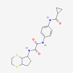 N-(3,4a,5,6,7,7a-hexahydro-2H-cyclopenta[b][1,4]dithiin-5-yl)-N'-[4-(cyclopropanecarbonylamino)phenyl]oxamide