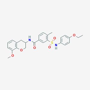 3-[(4-ethoxyphenyl)sulfamoyl]-N-(8-methoxy-3,4-dihydro-2H-chromen-3-yl)-4-methylbenzamide