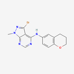 3-bromo-N-(3,4-dihydro-2H-chromen-6-yl)-1-methylpyrazolo[3,4-d]pyrimidin-4-amine