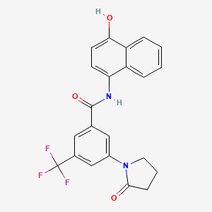 N-(4-hydroxynaphthalen-1-yl)-3-(2-oxopyrrolidin-1-yl)-5-(trifluoromethyl)benzamide