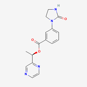 [(1R)-1-pyrazin-2-ylethyl] 3-(2-oxoimidazolidin-1-yl)benzoate