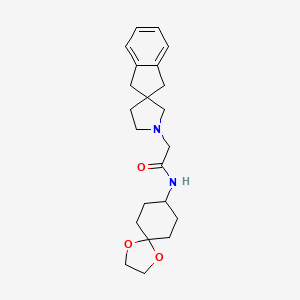 N-(1,4-dioxaspiro[4.5]decan-8-yl)-2-spiro[1,3-dihydroindene-2,3'-pyrrolidine]-1'-ylacetamide