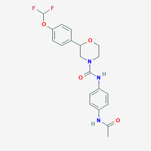 N-(4-acetamidophenyl)-2-[4-(difluoromethoxy)phenyl]morpholine-4-carboxamide