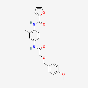 N-[4-[[2-[(4-methoxyphenyl)methoxy]acetyl]amino]-2-methylphenyl]furan-2-carboxamide