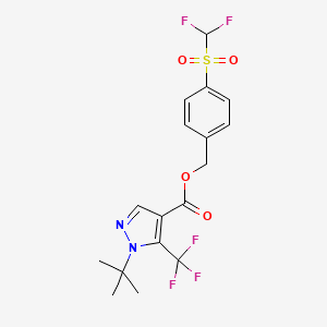 [4-(Difluoromethylsulfonyl)phenyl]methyl 1-tert-butyl-5-(trifluoromethyl)pyrazole-4-carboxylate