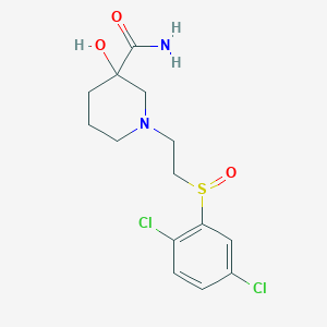 1-[2-(2,5-Dichlorophenyl)sulfinylethyl]-3-hydroxypiperidine-3-carboxamide