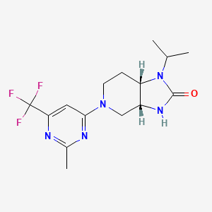 (3aR,7aS)-5-[2-methyl-6-(trifluoromethyl)pyrimidin-4-yl]-1-propan-2-yl-3,3a,4,6,7,7a-hexahydroimidazo[4,5-c]pyridin-2-one