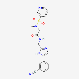 N-[[5-(3-cyanophenyl)-1H-imidazol-2-yl]methyl]-2-[methyl(pyridin-3-ylsulfonyl)amino]acetamide