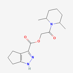 [2-(2,6-Dimethylpiperidin-1-yl)-2-oxoethyl] 1,4,5,6-tetrahydrocyclopenta[c]pyrazole-3-carboxylate