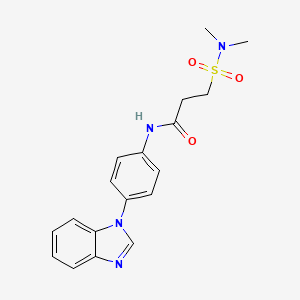 N-[4-(benzimidazol-1-yl)phenyl]-3-(dimethylsulfamoyl)propanamide