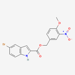 molecular formula C17H13BrN2O5 B7422173 (4-methoxy-3-nitrophenyl)methyl 5-bromo-1H-indole-2-carboxylate 