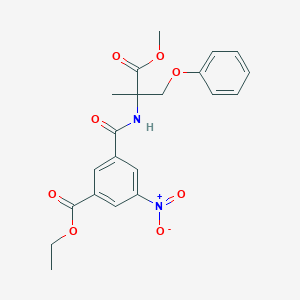 Ethyl 3-[(1-methoxy-2-methyl-1-oxo-3-phenoxypropan-2-yl)carbamoyl]-5-nitrobenzoate