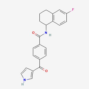 N-(6-fluoro-1,2,3,4-tetrahydronaphthalen-1-yl)-4-(1H-pyrrole-3-carbonyl)benzamide