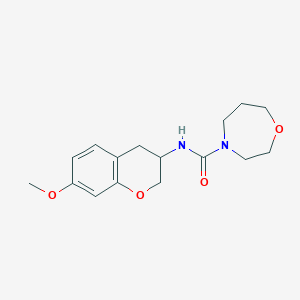 molecular formula C16H22N2O4 B7422232 N-(7-methoxy-3,4-dihydro-2H-chromen-3-yl)-1,4-oxazepane-4-carboxamide 