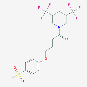 1-[3,5-Bis(trifluoromethyl)piperidin-1-yl]-4-(4-methylsulfonylphenoxy)butan-1-one