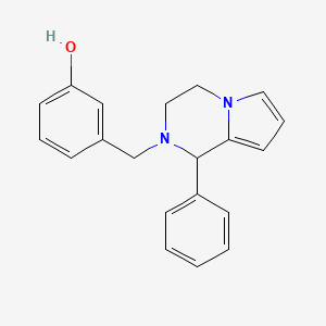 molecular formula C20H20N2O B7422309 3-[(1-phenyl-3,4-dihydro-1H-pyrrolo[1,2-a]pyrazin-2-yl)methyl]phenol 