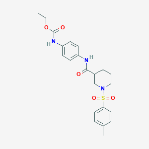 ethyl N-[4-[[1-(4-methylphenyl)sulfonylpiperidine-3-carbonyl]amino]phenyl]carbamate