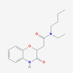 molecular formula C16H22N2O3 B7422322 N-butyl-N-ethyl-2-(3-oxo-4H-1,4-benzoxazin-2-yl)acetamide 