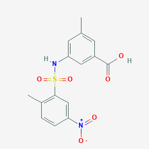 3-Methyl-5-[(2-methyl-5-nitrophenyl)sulfonylamino]benzoic acid