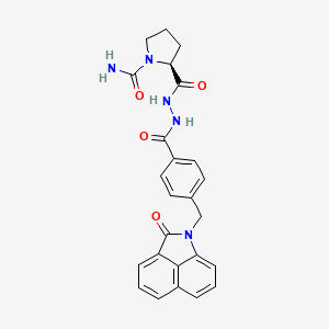 (2S)-2-[[[4-[(2-oxobenzo[cd]indol-1-yl)methyl]benzoyl]amino]carbamoyl]pyrrolidine-1-carboxamide