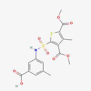 3-[[3,5-Bis(methoxycarbonyl)-4-methylthiophen-2-yl]sulfonylamino]-5-methylbenzoic acid