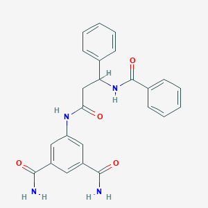 5-[(3-Benzamido-3-phenylpropanoyl)amino]benzene-1,3-dicarboxamide