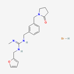 1-(Furan-2-ylmethyl)-2-methyl-3-[[3-[(2-oxopyrrolidin-1-yl)methyl]phenyl]methyl]guanidine;hydrobromide