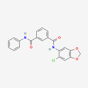 3-N-(6-chloro-1,3-benzodioxol-5-yl)-1-N-phenylbenzene-1,3-dicarboxamide