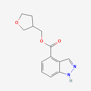 molecular formula C13H14N2O3 B7422417 oxolan-3-ylmethyl 1H-indazole-4-carboxylate 