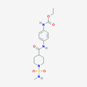 ethyl N-[4-[[1-(methylsulfamoyl)piperidine-4-carbonyl]amino]phenyl]carbamate