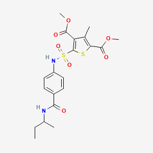 Dimethyl 5-[[4-(butan-2-ylcarbamoyl)phenyl]sulfamoyl]-3-methylthiophene-2,4-dicarboxylate