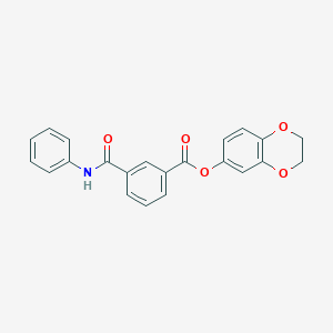 2,3-Dihydro-1,4-benzodioxin-6-yl 3-(phenylcarbamoyl)benzoate