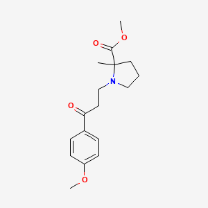 molecular formula C17H23NO4 B7422521 Methyl 1-[3-(4-methoxyphenyl)-3-oxopropyl]-2-methylpyrrolidine-2-carboxylate 