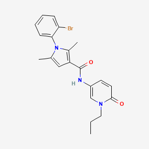 1-(2-bromophenyl)-2,5-dimethyl-N-(6-oxo-1-propylpyridin-3-yl)pyrrole-3-carboxamide