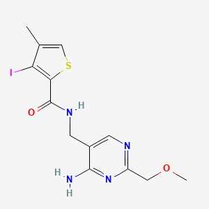 N-[[4-amino-2-(methoxymethyl)pyrimidin-5-yl]methyl]-3-iodo-4-methylthiophene-2-carboxamide