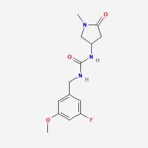 1-[(3-Fluoro-5-methoxyphenyl)methyl]-3-(1-methyl-5-oxopyrrolidin-3-yl)urea