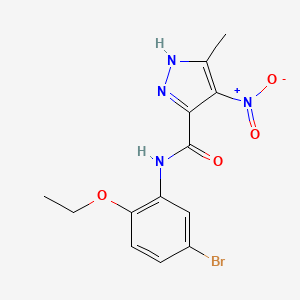 N-(5-bromo-2-ethoxyphenyl)-5-methyl-4-nitro-1H-pyrazole-3-carboxamide