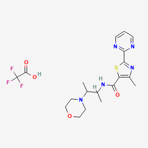 4-methyl-N-(3-morpholin-4-ylbutan-2-yl)-2-pyrimidin-2-yl-1,3-thiazole-5-carboxamide;2,2,2-trifluoroacetic acid