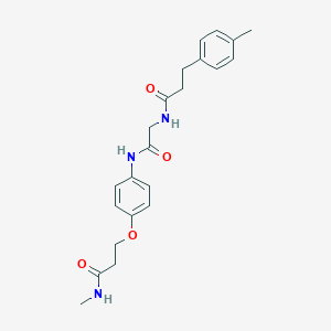 N-[2-[4-[3-(methylamino)-3-oxopropoxy]anilino]-2-oxoethyl]-3-(4-methylphenyl)propanamide