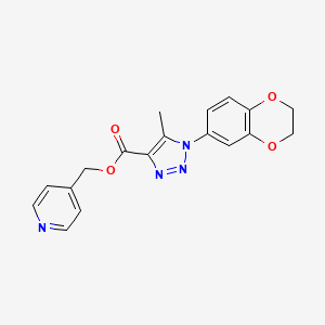 Pyridin-4-ylmethyl 1-(2,3-dihydro-1,4-benzodioxin-6-yl)-5-methyltriazole-4-carboxylate