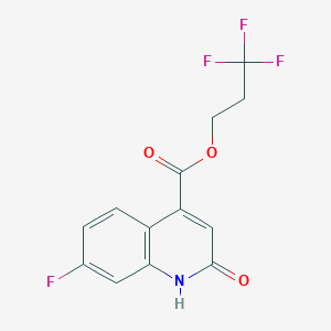 3,3,3-trifluoropropyl 7-fluoro-2-oxo-1H-quinoline-4-carboxylate